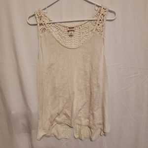 Cream heather tank